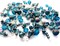 Aqua Glass Bead Dangles, 20 pieces, Mixed Turquoise AB Matte Charms for Bracelets, Adorabilities